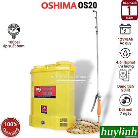 Mua Bình xịt điện phun thuốc trừ sâu Oshima OS20 - Dung tích 20 lít - 12V/8AH - Bơm đơn