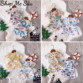 SET 5 BỘ COTTON GIẤY CỘC TAY CHO BÉ