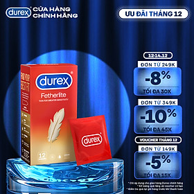 Bao cao su Durex Fetherlite Hộp 12 Bao