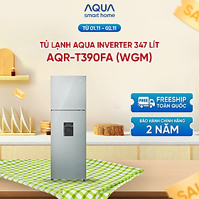 Tủ lạnh Aqua Inverter 347 lít AQR-T390FA(WGM) - Bảo hành 2 năm - Freeship toàn quốc - Hàng chính hãng