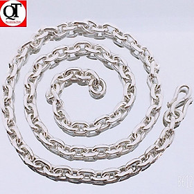 Hình ảnh Dây chuyền bạc nam Bạc Quang Thản thiết kế kiểu dây tròn độ dài 50cm, trọng lượng có nhiều lựa chọn chất liệu bạc ta
