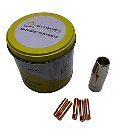 Mua Combo Phụ kiện hàn MIG 1 hộp mỡ hàn + 1 chụp khí + 5 bep 1.0