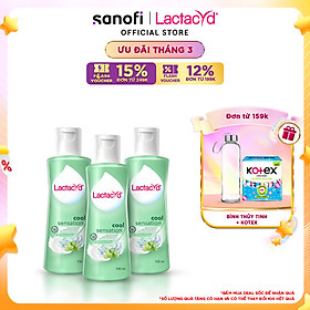 Bộ 3 DDVS Phụ Nữ Lactacyd Cool Sensation 150ml Mát Lạnh & Sạch Thoáng Dài