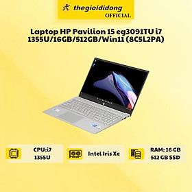 Mua Laptop HP Pavilion 15 eg3091TU i7 1355U/16GB/512GB/Win11 (8C5L2PA) - Hàng Chính Hãng