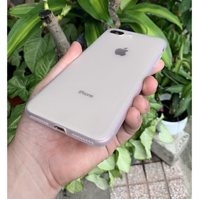 Ốp lưng viền dẻo trắng sần nhám cao cấp dành cho iPhone 7 Plus vs iPhone 8 Plus