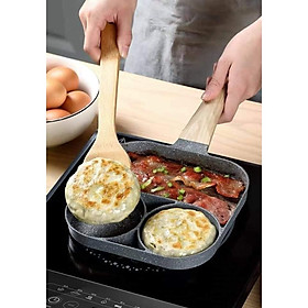 Mua Chảo Đá Chia Ô 3 Ngăn Chiên Dán Đa Năng Chống Dính Tốt  Nấu Được Tất Cả Các Loại Bếp