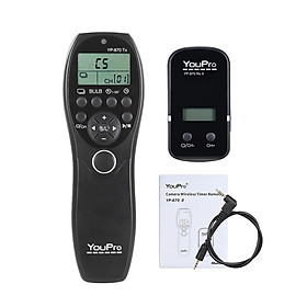Điều Khiển Từ Xa Không Dây LCD Hẹn Giờ YouPro YP-870 Cho Máy Ảnh DSLR Nikon D5/D4S/D4/D3S/D3/D2/D1/D800/D810/D810A/D800E/D700/D300S/D300/D500 Với Fujifilm Kodak (32 Kênh) (2.4 Ghz)