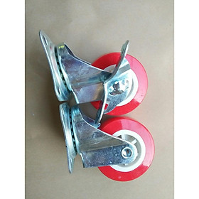 Mua Bánh xe đẩy hàng màu đỏ 4cm  5cm  6cm  7cm xoay 360 -Dùng trong chế tạo cơ khí  làm xe đẩy  chân tủ kính