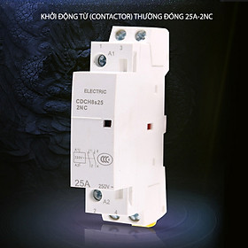 Khởi động từ-contactor 1 pha dạng tép, 2 cổng thường đóng 2NC hoặc thưởng mở 2NO tùy chọn