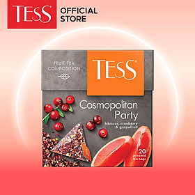 Trà hoa quả Tess Cosmopolitan Party vị nam việt quất và bưởi 20 gói hộp