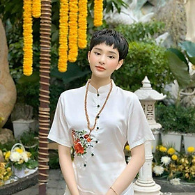 set bộ lam đi chùa nữ lụa kiểu mới