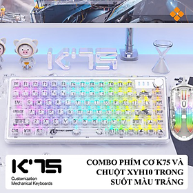 Mua Combo bàn phím cơ có dây K75 và chuột XYH10 thiết kế trong suốt mới lạ với đèn led RGB cực đẹp dành cho game thủ - Hàng Chính Hãng