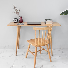 BÀN LÀM VIỆC GỖ HÀN QUỐC LẮP RÁP MWFURNITURE - SLIM TABLE NONE LINE - NATURAL