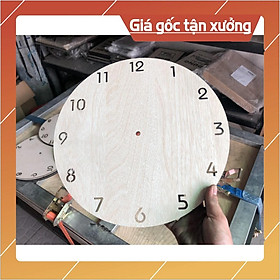 Phôi đồng hồ trang trí bằng gỗ tròn 30cm