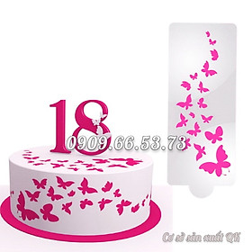 Khuôn Stencil rắc bột trang trí bánh, làm viền rau câu, fondant bươm bướm - Mã số 1243