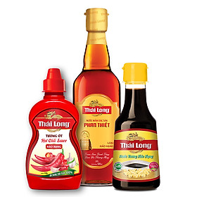 Combo Gia vị nhà bếp 3 chai Hảo hạng: Nước mắm, Nước tương, Tương ớt