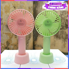 Mua Quạt Mini Vouller Thiết Kế Nhỏ Gọn - Thông Minh  Quạt Cầm Tay 4 Cánh Pin Sạc Có Đế Để Bàn Cực Mát Sử Dụng Cổng Sạc Usb (Giao Màu Ngẫu Nhiên) - Hàng Chính Hãng