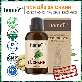 Tinh Dầu Sả Chanh Homer 100ML - Tinh Dầu Xông Thơm Phòng, Thư Giãn, Khử Mùi - Tinh dầu Bạc Hà/ Cam Ngọt/ Oải hương/ Ngọc Lan Tây/ Tràm Trà/ Bưởi Ngọt/ Vỏ Quế