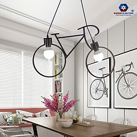 Đèn thả trang trí quán cà phê phòng khách phong cách vintage cổ điển sử dụng đèn led