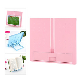 Portable Plastic Book Stand Foldable Book Document Holder Adjustable 6 Angles Bookstand Desk Reading Kitchen Stand for
