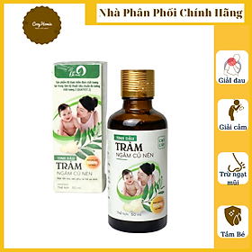 Tinh Dầu Tràm Ngâm Củ Nén Mệ Đoan Cao Cấp Kháng Khuẩn Gấp 3 Tinh Dầu Tràm cho Bé Sơ Sinh Sát Khuẩn Phòng Ho Côn Trùng Cắn Muỗi Đốt 50ml