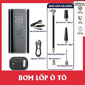 Máy Bơm Lốp Xe Ôtô Tự Động Công Suất Lớn Trên Phút Động Cơ Mạnh Mẽ Và Bền Bỉ Sử Dụng 3 Đầu Tương Thích Các Loại Xe