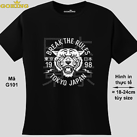 BREAK THE RULES, mã G101. Hãy tỏa sáng như kim cương, qua chiếc áo thun Goking siêu hot cho nam nữ trẻ em, áo phông cặp đôi, gia đình, đội nhóm