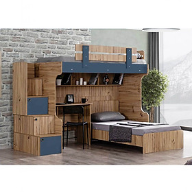Giường tầng gỗ hiện đại cho bé SMLIFE Suvena  | Gỗ MDF dày 17mm chống ẩm | D234xR106xC190cm