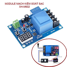 Module mạch kiểm soát và điều khiển tự động sạc bình ắc quy M602-6-96V có màn hình kỹ thuật số