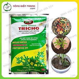 GÓI 500 GRAM - PHÂN VI SINH CAO CẤP SIÊU ĐẬM ĐẶC TRICHO ĐI.ỀN TR.ANG - Nấm đối kháng TRICHODERMA Đ.IỀN TRA.NG