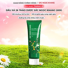Dầu Xả 26 Thảo Dược Sắc Ngọc Khang - Hỗ Trợ Làm Sạch Sâu, Giảm Gãy Rụng, Phục Hồi Hư Tổn, Nuôi Dưỡng Mái Tóc Chắc Khỏe Bồng Bềnh