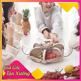 Mua Khay đựng mứt tết  bánh kẹo tết 6 cánh tự bung (Hàng Cao Cấp)