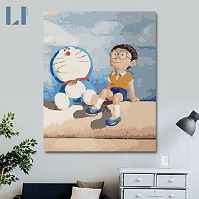 Mua Tranh sơn dầu số hoá có khung  - Tranh tô màu theo số hoạt hình  anime