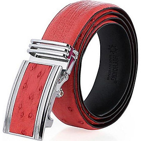 Thắt lưng nam da đà điểu Huy Hoàng da hột bản lớn màu