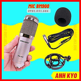 Mua Mic Thu Âm LivesTream BM900 Với 4 Màu Chính Chất Liệu Hợp Kim Sang Trọng Kết Hợp Với Sound Card