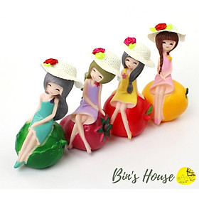 Bộ 4 mô hình đồ chơi cô gái trái cây Fruit girl ( hỗ trợ gói quà miễn phí)