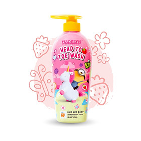 Tắm Gội Toàn Thân Hương Dâu Tây Dành Cho Trẻ Em (MINION MADELYN MINION KIDS HEAD TO TOE WASH STRAWBERRY) 500ml