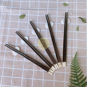 Mua Đũa gỗ Trắc đen đầu gắn ốc vuông 26cm siêu sạch - Hàng đẹp - Đũa gỗ Cao Cấp