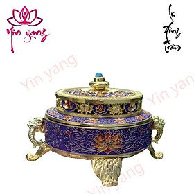 Lư Xông Trầm Mật Tông Cao Cấp- Lò Đốt Trầm Hương Chất Liệu Đồng 8 x 6cm cao cấp, chất lượng