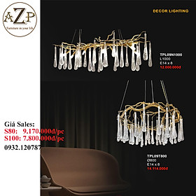 ĐÈN THẢ TRẦN PHA LÊ / ĐÈN THÔNG TẦNG TRANG TRÍ PHÒNG KHÁCH / PHÒNG NGỦ / CẦU THANG / KHÔNG GIAN SANG TRỌNG AZP-09 phong cách đương đại, hàng nhập khẩu AZP