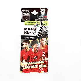 Miếng Dán Mũi Lột Mụn Than Hoạt Tính Men's Biore (Hộp 4 Miếng)