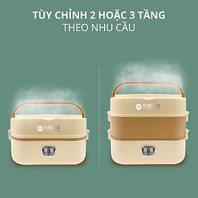 Mua Hộp Hâm Cơm - tiệt trùng bình sữa Mishio MK345 kèm 4 hộp đựng inox 304