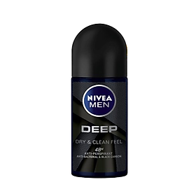 (B2B)Lăn Ngăn Mùi NIVEA MEN Deep Than Hoạt Tính (50 ml) - 80031