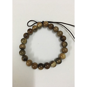 Vòng tay  sừng trâu (TH30 sáng màu 22 hạt 6ly dài 18cm)