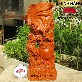 Tượng Đạt Ma Hàng Long Gỗ Hương Hàng Thương Hiệu TOKDODO Đủ Thước