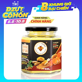 Tinh nghệ nếp vàng Honimore nguyên chất hũ 200g - Tinh bột nghệ nguyên chất