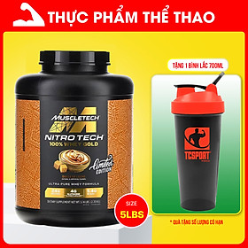 Sữa tăng cơ NITRO -TECH 100% WHEY GOLD Hộp 5lbs (2.27kg) - Hàng Chính Hãng MUSCLETECH USA - NHIỀU HƯƠNG VỊ - KÈM QUÀ TẶNG