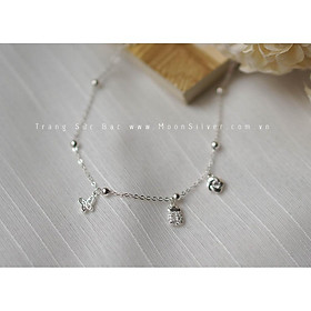 Lắc tay, vòng tay bạc nữ s925 hình con bọ và cánh bướm butterfly