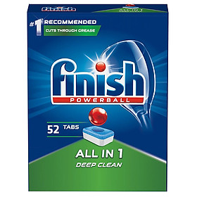Hộp 52 viên rửa chén Finish All In 1 Dishwasher Tablets QT028268