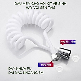 DÂY MỀM CHO VÒI XỊT VỆ SINH UỐN HÌNH LÒ XO DÀI 3M